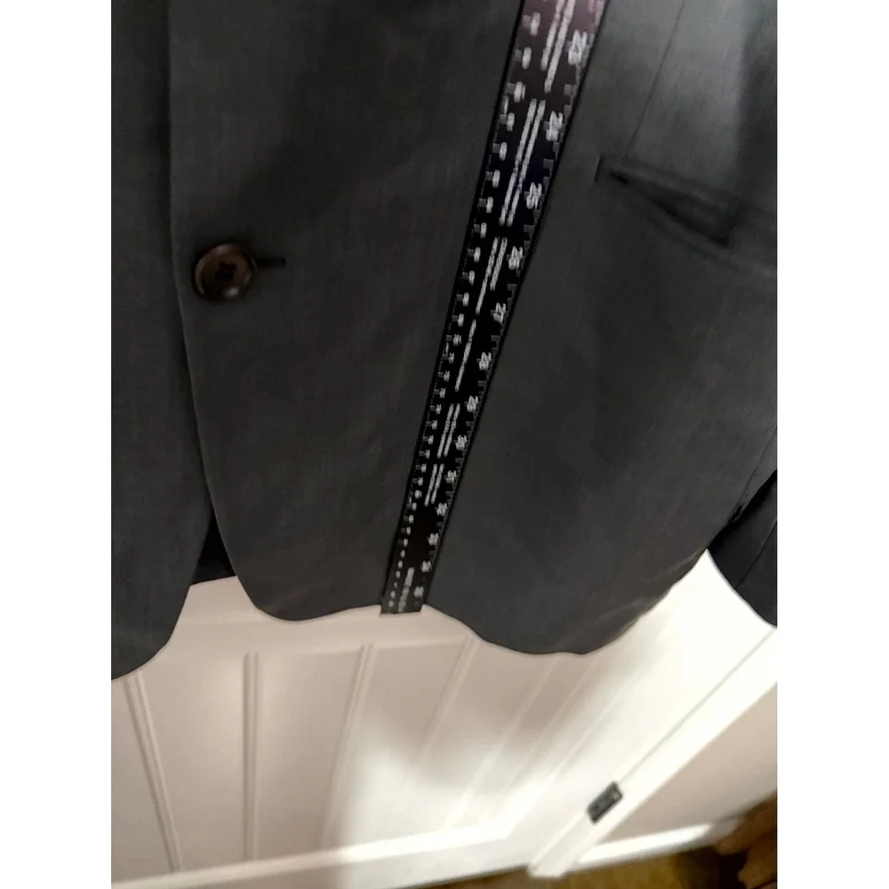 Hugo Boss Blazer Mens 44L Grey Virgin Wool Einstein Sigma US 3-Button Jacket